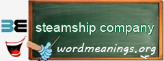 WordMeaning blackboard for steamship company